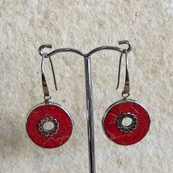 Pendientes de Plata Coral