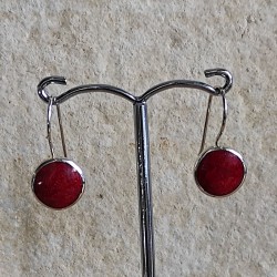 Pendientes de Plata Coral