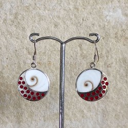 Pendientes de Plata Coral y...