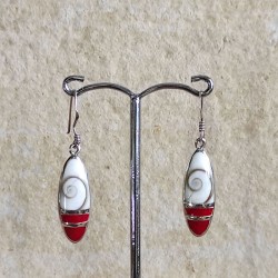 Pendientes de Plata Coral y...