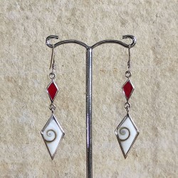 Pendientes de Plata Coral y...