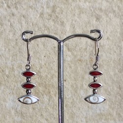 Pendientes de Plata Coral...