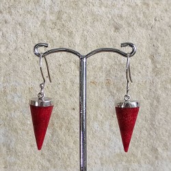 Pendientes de Plata Coral
