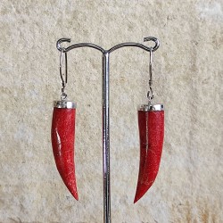 Pendientes de Plata Coral