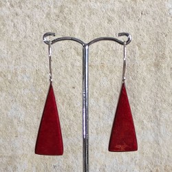 Pendientes de Plata Coral