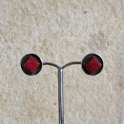 Pendientes de Plata Coral