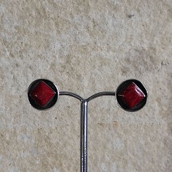 Pendientes de Plata Coral