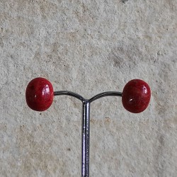 Pendientes de Plata Coral