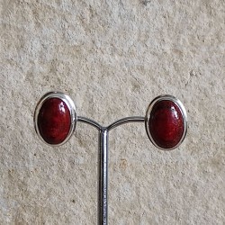 Pendientes de Plata Coral