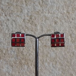 Pendientes de Plata Coral