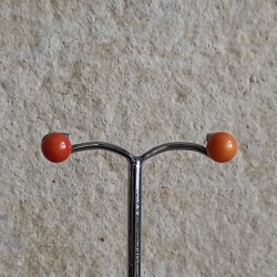 Pendientes de Plata Coral