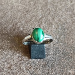 Anillo de Plata con Malaquita