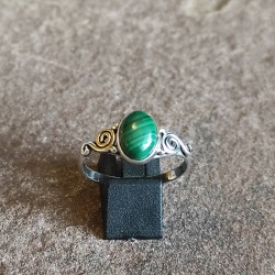 Anillo de Plata con Malaquita
