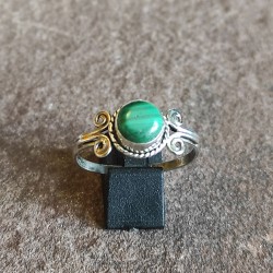 Anillo de Plata con Malaquita