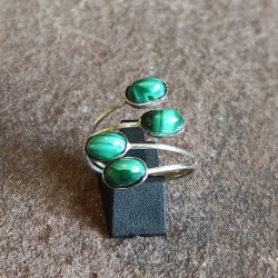 Anillo de Plata con Malaquita