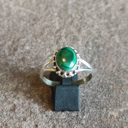 Anillo de Plata con Malaquita