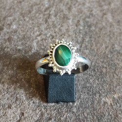 Anillo de Plata con Malaquita