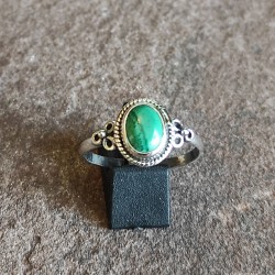 Anillo de Plata con Malaquita