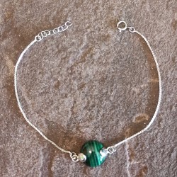 Pulsera de Plata con Malaquita