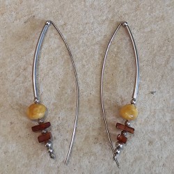 Pendientes de Plata con Ámbar