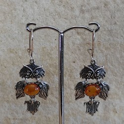 Pendientes de Plata con Ámbar